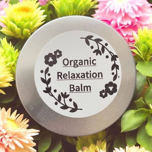 Organic Relaxation Balm with Lavender, Valerian, Lemon Balm, Chamomile, Basil - Picture 1 of 10